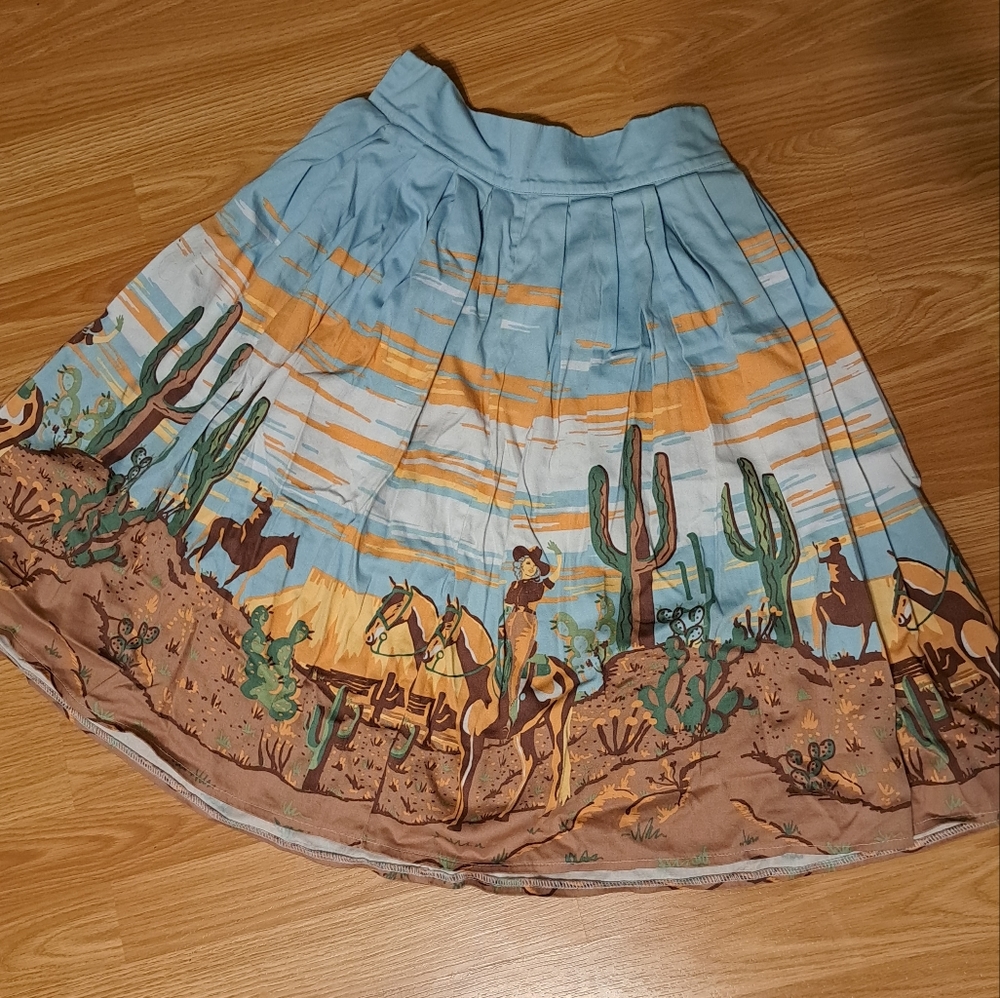 Dancing days by Banned-Western cowgirl swing skirt size XS